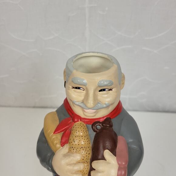 Vintage‎ Hand Painted Alberta's Ceramic Italian Man Wine Liquor Decanter 12" - Picture 4 of 15